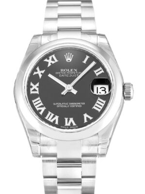 Replica Rolex Lady-Datejust 31mm Black Dial 178240 photo review