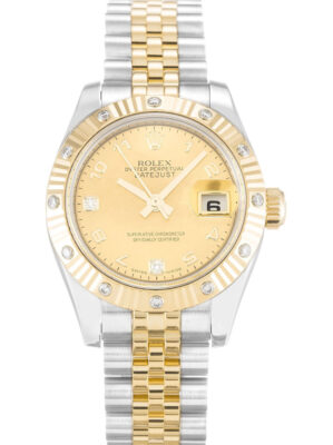 Replica Rolex Lady-Datejust 26mm Champagne Dial 179313 photo review