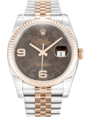 Replica Rolex Datejust 36mm Chocolate Floral Dial 116231 photo review