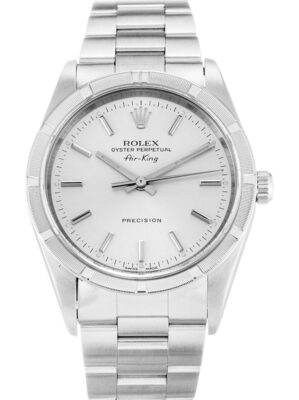Replica Rolex Air-King 34mm Silver Dial 14010M photo review