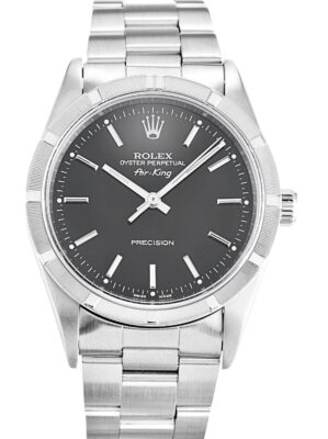 Replica Rolex Air-King 34mm Black Dial 14010 photo review