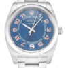 Rolex Air-King 34 mm blauwe wijzerplaat 114200