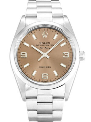 Replica Rolex Air-King 34mm Salmon Dial 14000 photo review