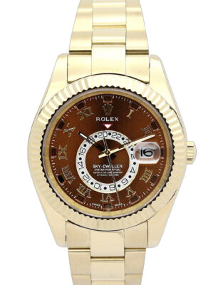 Replica Rolex Sky-Dweller 42mm Brown Dial 326938 photo review