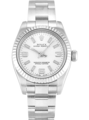 Replica Rolex Oyster Perpetual Lady 26mm White Dial 176234 photo review