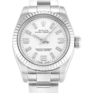 Rolex Oyster Perpetual Lady 26mm met witte wijzerplaat 176234