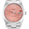Rolex Oyster Perpetual Date 34 mm zalmkleurige wijzerplaat 15200