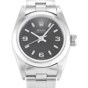 Rolex Oyster Perpetual Lady 26 mm zwarte wijzerplaat 67180
