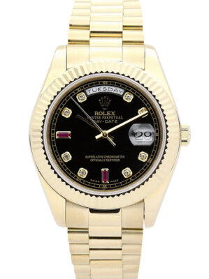 Replica Rolex Day-Date 36mm Black Dial 118238 photo review