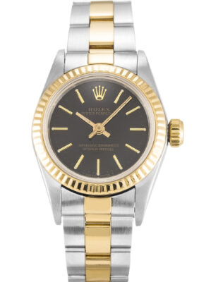 Replica Rolex Oyster Perpetual Lady 24mm Black Dial 67193 photo review