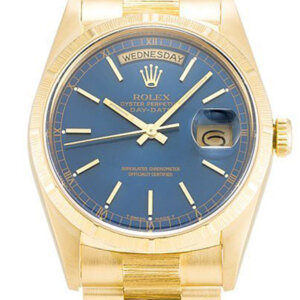 Rolex Day-Date 36 mm blauwe wijzerplaat 18248