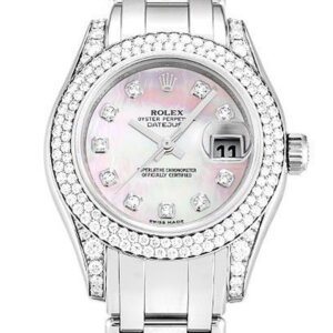 Rolex Pearlmaster 36 mm parelmoer – roze wijzerplaat 80359