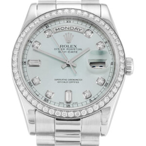 Rolex Day-Date 36 mm blauwe wijzerplaat 118346