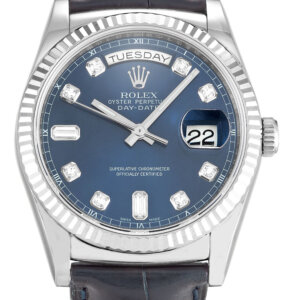 Rolex Day-Date 36 mm blauwe wijzerplaat 118139