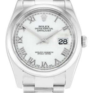 Rolex Datejust 36mm met witte wijzerplaat 116200-2