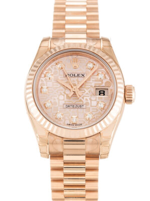 Replica Rolex Lady-Datejust 26mm Rose Dial 179175 photo review