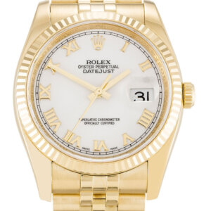 Rolex Datejust 36mm met witte wijzerplaat 116238