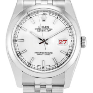 Rolex Datejust 36mm Witte Wijzerplaat 116200