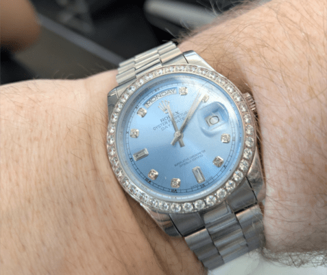 Replica Rolex Day-Date 36mm Blue Dial 118346 photo review