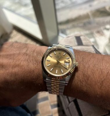 Replica Rolex Datejust II 41mm Champagne Dial 126333 photo review