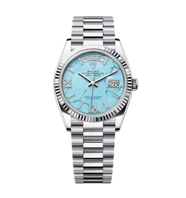 Superclone Rolex Day-Date 36 mm Turquoise Dial 128236 photo review