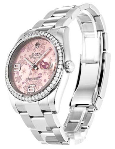 Replica Rolex Datejust 36mm Pink Floral Dial 116244 photo review