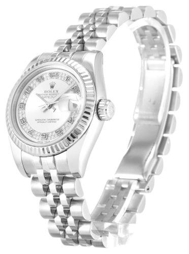 Replica Rolex Lady-Datejust 26mm Silver Dial 179174 photo review