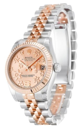 Replica Rolex Datejust Mid-Size 31mm Pink Floral Dial 178271 photo review