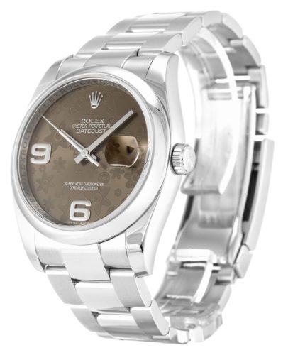 Replica Rolex Datejust 36mm Brown Floral Dial 116200 photo review