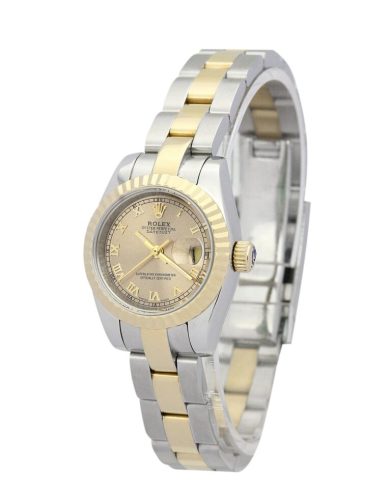 Replica Rolex Lady-Datejust 26mm Yellow Gold Dial 179163 photo review