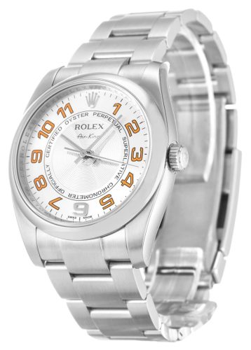 Replica Rolex Air-King 34mm Silver Dial 114200 photo review