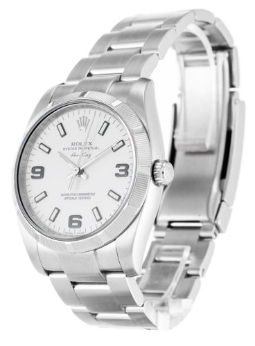 Replica Rolex Air-King 34mm White Dial 114210 photo review