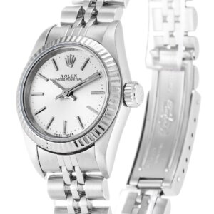 Rolex Oyster Perpetual Lady 24 mm zilveren wijzerplaat 67194