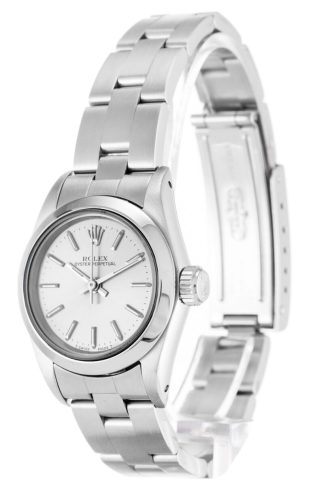 Replica Rolex Oyster Perpetual Lady 26mm Silver Dial 67180 photo review