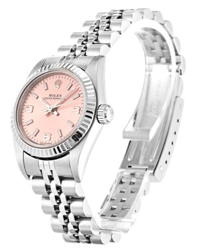 Replica Rolex Oyster Perpetual Lady 26mm Salmon Dial 76094 photo review