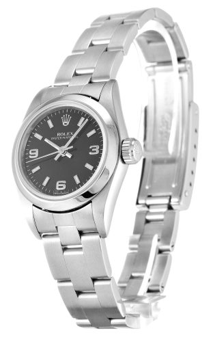 Replica Rolex Oyster Perpetual Lady 26mm Black Dial 67180 photo review