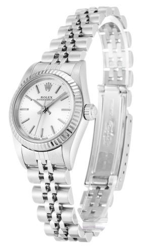 Replica Rolex Oyster Perpetual Lady 26mm Silver Dial 76094 photo review