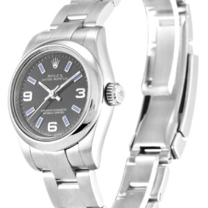 Rolex Oyster Perpetual Lady 26 mm zwarte wijzerplaat 176200