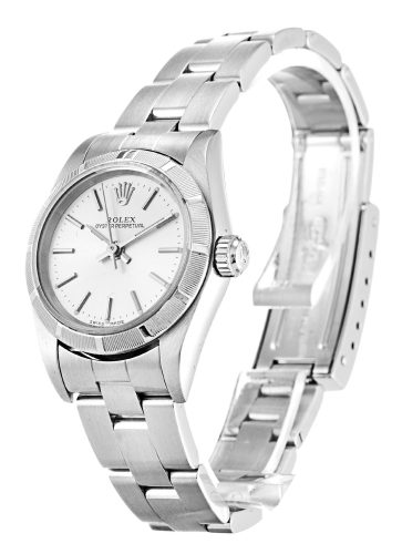 Replica Rolex Oyster Perpetual Lady 26mm Silver Dial 67230 photo review