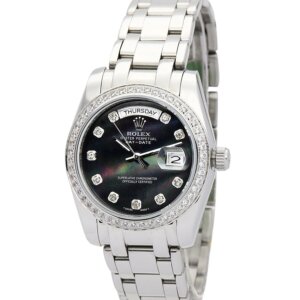 Rolex Day-Date 36 mm zwarte wijzerplaat 118346