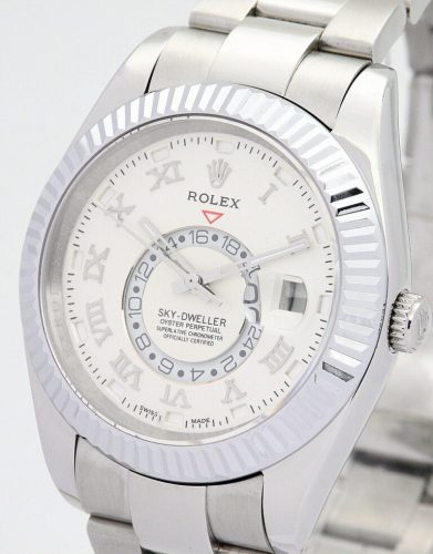 Replica Rolex Sky-Dweller 42mm White Dial 326938 photo review