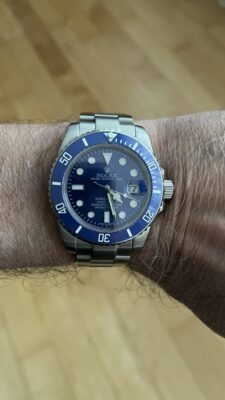 Replica Rolex Submariner 40mm Blue Dial 116619LB “Smurf” photo review