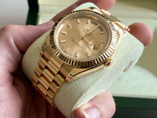 Replica Rolex Day-Date II 40mm Ivory Dial 218238 photo review
