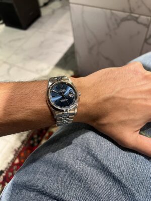 Replica Rolex Datejust 41mm Blue Dial 126334 Jubilee photo review