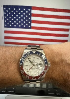 Replica Rolex GMT-Master II 40mm Meteorite Dial 126719BLRO “Superman” photo review