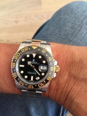 Replica Rolex GMT-Master II 40mm Black Dial 116713 photo review