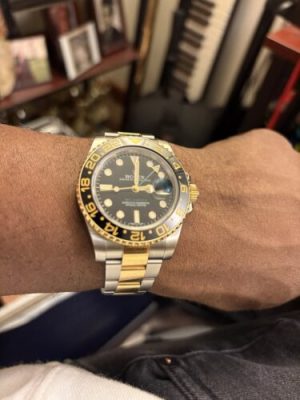 Replica Rolex GMT-Master II 40mm Black Dial 116713 photo review