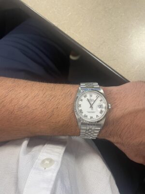 Replica Rolex Datejust 36mm White Dial 16220-2 photo review