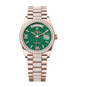Superkloon Rolex Day-Date 36 mm groene wijzerplaat 128345RBR