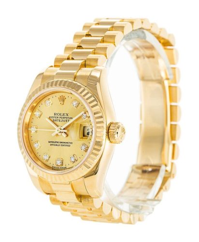 Replica Rolex Datejust 26mm Gold Dial 179178 photo review
